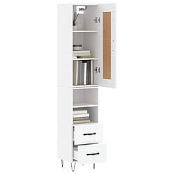 Avis Maison Chic Buffet,Meuble de Rangement,commode pour salon,Cuisine Blanc 34,5x34x180 cm Bois d'ingénierie -MN85843