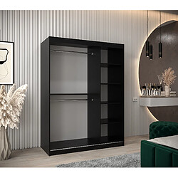 Avis Abiks Meble Armoire Tokyo à portes coulissantes 200/150/62 2 portes (noir/noir)