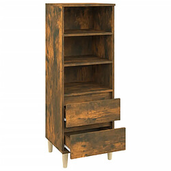 Avis vidaXL Buffet haut Chêne fumé 40x36x110 cm Bois d'ingénierie