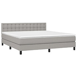 Avis Sommier à lattes et matelas LED,Cadre à lattes de lit pour Adulte Gris clair 160x200 cm Tissu -MN94798