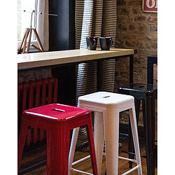 Beliani Tabouret de bar Set de 2 Métal Blanc CABRILLO