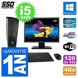 PC Fujitsu E500 E85+ DT Ecran 19" i5-2400 RAM 4Go SSD 120Go Windows 10 Wifi · Occasion 