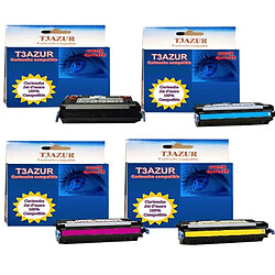 T3AZUR - 4 Toners génériques HP Q7560A Q7561A Q7562A Q7563A