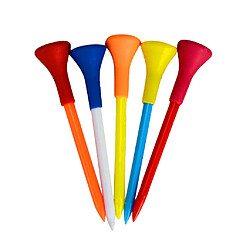 5 Pièces / Set Coussin En Caoutchouc Souple Durable Haut Tees De Golf De Couleur Aléatoire Longue