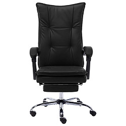 vidaXL Chaise de bureau Noir Similicuir