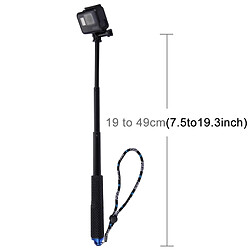 Wewoo Pour GoPro HERO6 / 5/5 Session / 4 Session / 4/3 + / 3/2/1, Xiaomi et Autres Caméras d'Action, Longueur: 19-49cm Monopode Pole Extensible Portatif pas cher