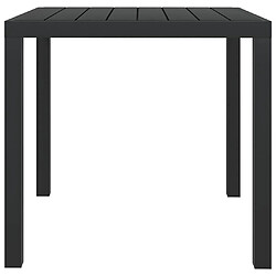 vidaXL Table de jardin Noir 80 x 80 x 74 cm Aluminium et WPC