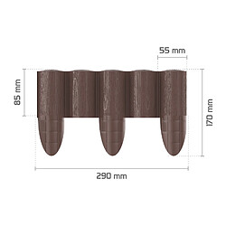 Avis Palissade de jardin 8pcs 85 mm x 2,4 m Cellfast Eco marron