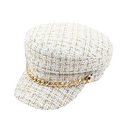 Casquette Gavroche à Carreaux Classique Rétro Tweed Pour Femme