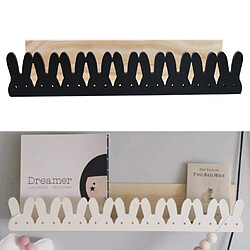 Wewoo Lapin forme bois massif bibliothèque étagère partition chambre d'enfants magasin de vêtements pour enfants décoration murale noir