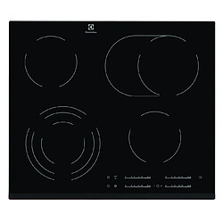 Table de cuisson vitrocéramique 60cm 4 feux 7100w noir - ehf6547fok-old - ELECTROLUX