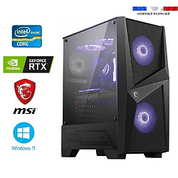 PC Gamer intel I9-11900KF - RTX 4060Ti 8GO MSI VENTUS 2X - 32GO RAM - SSD 1To + HDD 2To - WIFI - MSI Mag Forge 100R - Windows 11