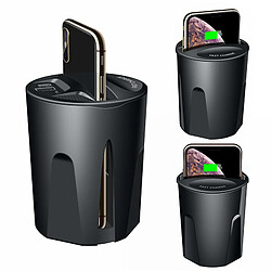 Universal Chargeur de voiture sans fil Samsung S10 S9 S8 S7 S6 Edge Note 898 X 10 Porte de voiture de mug de recharge sans fil rapide | Porte téléphone