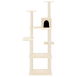 Avis Arbre à chat avec griffoirs,niche pour chat en sisal Crème 153 cm -MN82852