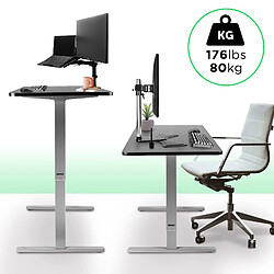 Acheter Duronic Bureau Assis-Debout Gris TM12 GY | Structure de Bureau à Hauteur Ajustable 71–116 cm | Électrique | Sauvegarde des Tailles | Max 80 kg | Station Ergonomique | Plateau Disponible séparément