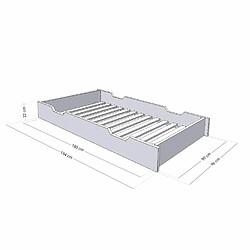 Avis Youdoit Tiroir de lit 90 x 200 BUDDY - rouge brique