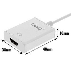 Avis Câble USB 3.0 vers HDMI Femelle Adaptateur Vidéo Full HD Argent - LinQ