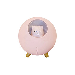 TechKidz Humidificateur Veilleuse pour Enfant Modèle Planet Cat Rose