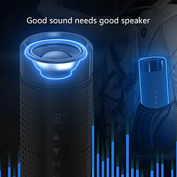 Avis Wewoo Enceinte Bluetooth Extérieur FM Radio Haut-Parleur Subwoofer Basse Haut-parleurs 5200 mAh Puissance Banque + LED lumière