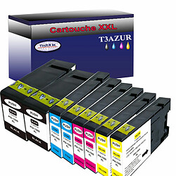 Lot de 8 Cartouches compatibles Canon PGI1500XL - T3AZUR Lot de 8 Cartouches compatibles pour Canon Maxify MB2750, MB2755 (2Bk/2C/2M/2Y) - T3AZUR