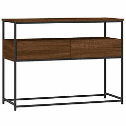 Maison Chic Table console | Meuble d'entrée | Table d'appoint chêne marron 100x40x75 cm bois d'ingénierie -GKD75267