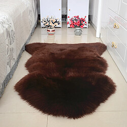 LUUCOZK Tapis moelleux en fausse fourrure Tapis à poils longs pour chambre à coucher Salon-Café-1P 65x100CM