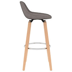 Avis vidaXL Tabourets de bar lot de 2 gris clair tissu