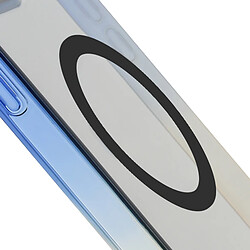 BMW Coque MagSafe pour iPhone 15 Pro Max Silicone gel Design Dégradé Bleu