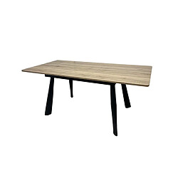 Avis Table extensible Romimex Marron Métal Bois MDF 90 x 76 x 90 cm