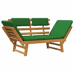 Acheter Maison Chic Banc de jardin avec coussins | Banquette de jardin | Chaise Relax 2-en-1 190 cm Bois solide d'acacia -MN81911