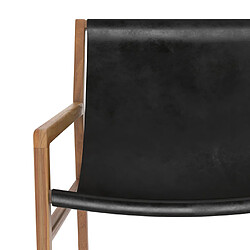 Avis Rendez Vous Deco Fauteuil lounge Apache en teck et cuir noir