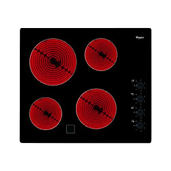 Table de cuisson vitrocéramique 4 feux 6200w noir - akm9010ne - WHIRLPOOL 