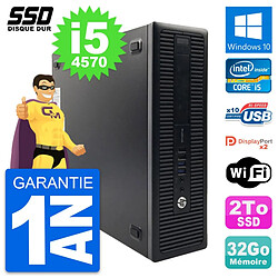 PC HP ProDesk 600 G1 SFF Intel Core i5-4570 RAM 32Go SSD 2To Windows 10 Wifi · Occasion 