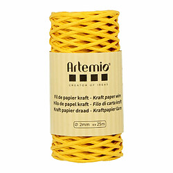 Artemio Fil de papier kraft jaune 2mm x 25 m 