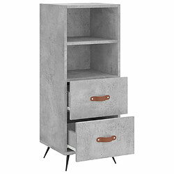 Maison Chic Buffet,Meuble de Rangement,commode pour salon,Cuisine Gris béton 34,5x34x90 cm Bois d'ingénierie -MN24663 pas cher