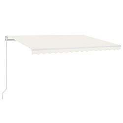 Maison Chic Auvent automatique | Store banne extérieur | Marquise avec capteur de vent et LED 450x300 cm Crème -MN34703