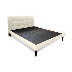 Avis Morphea France Ensemble lit + tête de lit 180x200cm - Blanc - Collection Léa - Morphea