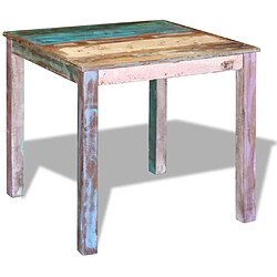 vidaXL Table de salle à manger Bois de récupération massif 80x82x76 cm