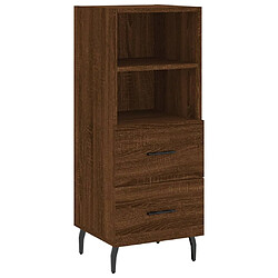 Maison Chic Buffet,Meuble de Rangement,commode pour salon,Cuisine Chêne marron 34,5x34x90 cm Bois d'ingénierie -MN87754