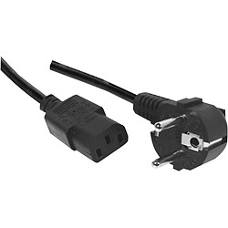 Abi Diffusion Cordon d'alimentation PC CEE7 / C13 noir - 0,6 m