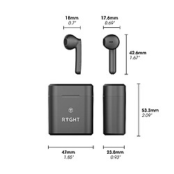 RYGHT JAM - Ecouteurs sans fil bluetooth Kit Main Libre True Wireless Earbuds pour "OnePlus Nord 2 5G" (NOIR)