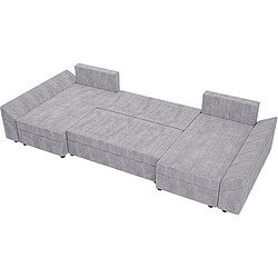 Avis Palozi Sofa Canapé panoramique Vaugirard en velours côtelé - 5 places - Gris