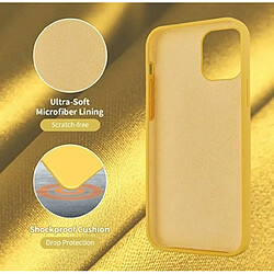 Riffi Coque arrière souple en silicone Riff Slim & Soft pour Apple iphone 12 / 12 Pro Jaune