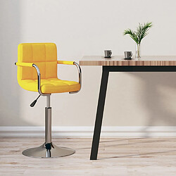 vidaXL Tabouret de bar Jaune Tissu 