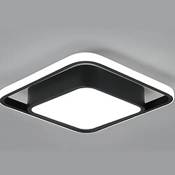 Stoex Plafonnier Moderne Lampe de Plafond Noir Minimaliste À Led Luminaire Plafonnier Carré Créatif Pour Chambre À Coucher, Café, Bureau (Blanc Froid) 