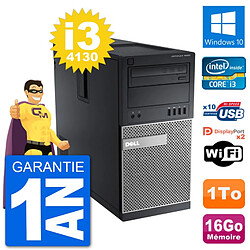 PC Tour Dell 9020 Intel Core i3-4130 RAM 16Go Disque Dur 1To Windows 10 Wifi - Occasion