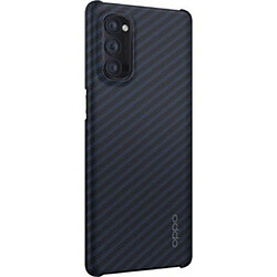 Oppo Coque pour Oppo Reno 4 Rigide et élégante Kevlar Bleu