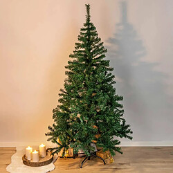 Avis HI Sapin de Noël avec support métallique vert 180 cm