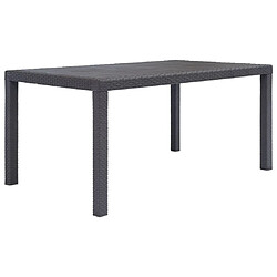 Maison Chic Table de jardin | Table d'extérieur Marron 150x90x72 cm Plastique Aspect de rotin -GKD20355