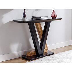 Vente-Unique Console en MDF - Naturel et noir - BANEMIA